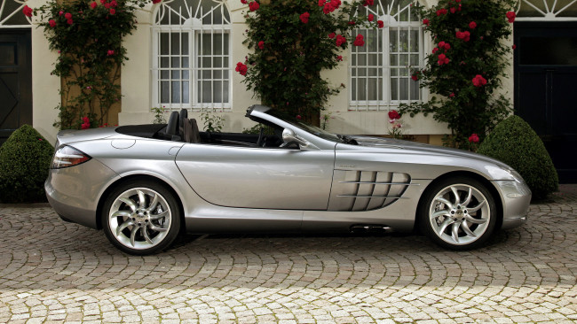 Обои картинки фото mercedes, slr, автомобили, benz, германия, daimler, ag