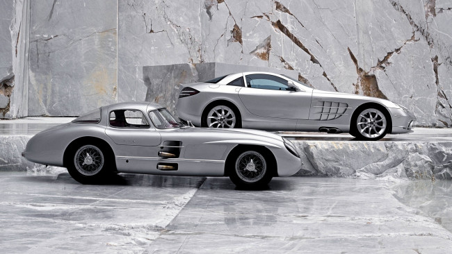 Обои картинки фото mercedes, slr, автомобили, benz, германия, daimler, ag