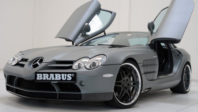 Обои картинки фото mercedes, slr, автомобили, brabus, daimler, ag, германия