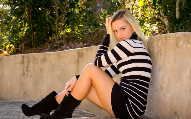 Обои картинки фото -Unsort Блондинки, девушки, unsort, блондинки, сапоги