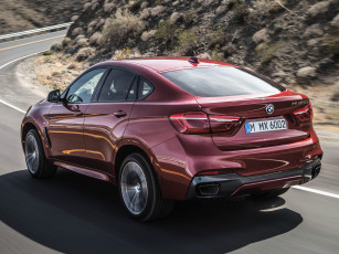 Картинка автомобили bmw x6 m50d f16 2014г красный