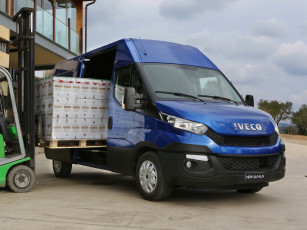 обоя автомобили, iveco, синий, 2014, van, daily