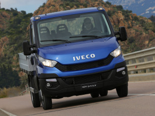 Картинка автомобили iveco синий 2014г cab chassis daily 35