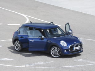 Картинка автомобили mini голубой 2014г uk-spec 5-door cooper d