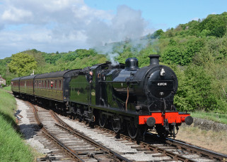 обоя техника, паровозы, железная, дорога, рельсы, паровоз, вагоны