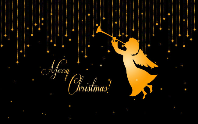 Обои картинки фото праздничные, векторная графика , новый год, ангел
