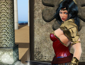 Картинка 3д+графика фантазия+ fantasy фон девушка взгляд