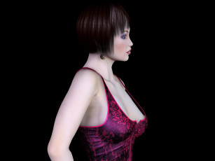 Картинка 3д+графика люди+ people платье фон взгляд девушка