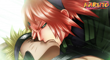 Картинка аниме naruto мужчина помощь девушка uzumaki haruno sakura