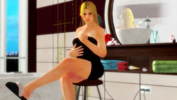 Картинка 3д+графика аниме+ anime девушка взгляд фон