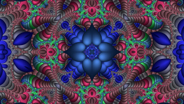 Картинка 3д+графика фракталы+ fractal цвета узор фон