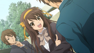 Картинка аниме the+melancholy+of+haruhi+suzumiya парни девушка suzumiya haruhi koizumi itsuki no yuutsu