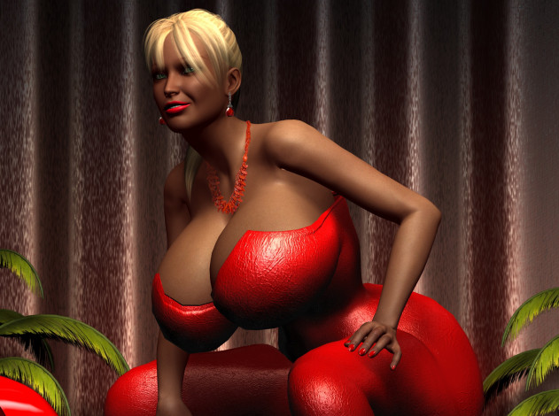 Обои картинки фото 3д графика, люди , people, блондинка, взгляд, девушка, фон