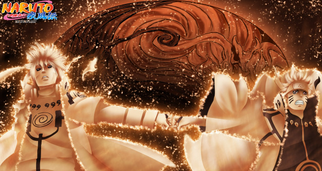 Обои картинки фото аниме, naruto, мужчина, лис, uzumaki