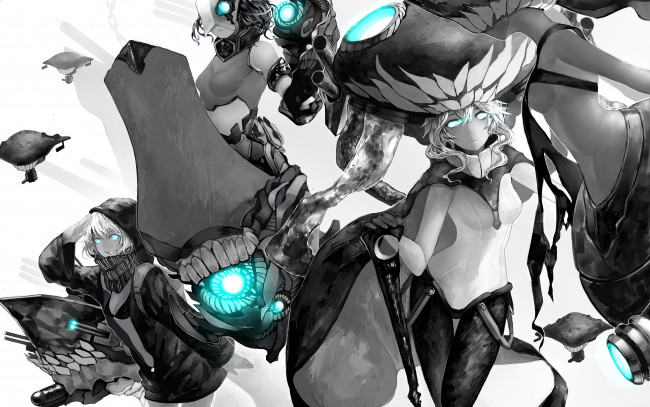 Обои картинки фото аниме, kantai collection, nesi, существа, арт, kantai, collection, wo-class, aircraft, carrier, tagme, character, chi-class, torpedo, cruiser, re-class, battleship