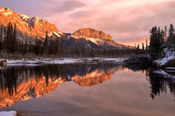 Картинка природа реки озера рассвет лес горы озеро пейзаж