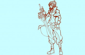 Картинка аниме final+fantasy парень меч