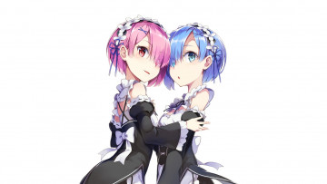 Картинка аниме re +zero+kara+hajimeru+isekai+seikatsu девочки
