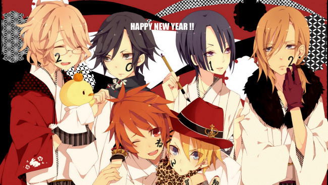 Обои картинки фото аниме, uta no prince-sama, парни