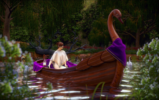 Обои картинки фото 3д графика, люди , people, девушка, взгляд, фон