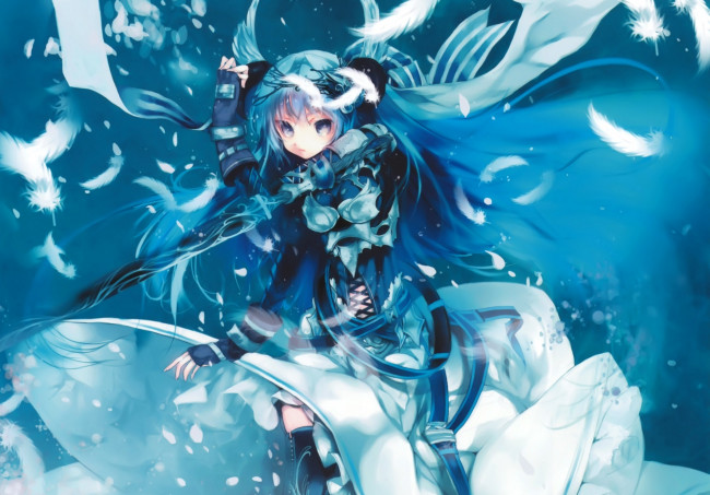 Обои картинки фото аниме, kaku-san-sei million arthur, девочка, броня