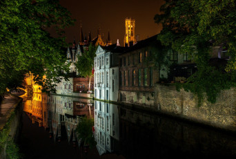 Картинка beautiful+bruges города брюгге+ бельгия ночь огни