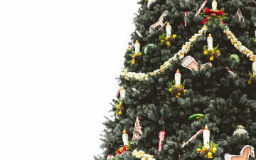 Картинка праздничные Ёлки лампочки шары елка игрушки