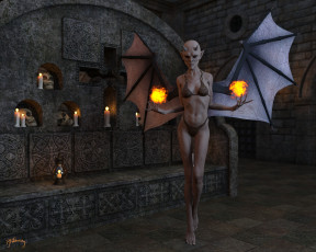 Картинка 3д+графика существа+ creatures фон взгляд демон