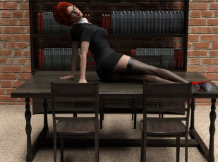 Картинка 3д+графика люди+ people девушка взгляд фон