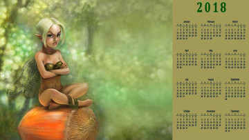 Картинка календари фэнтези желудь эмоции крылья взгляд девушка