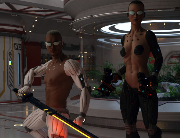 Обои картинки фото 3д графика, фантазия , fantasy, фон, девушка, взгляд