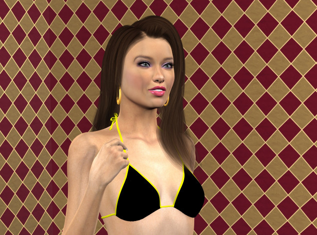 Обои картинки фото 3д графика, люди , people, девушка, фон, взгляд