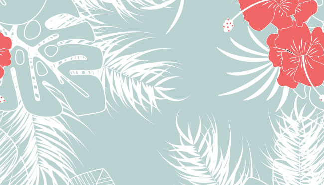 Обои картинки фото векторная графика, цветы , flowers, гибискус, цветы, текстура, листья