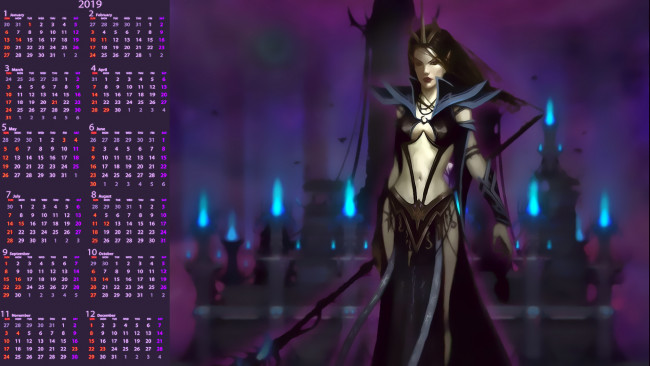 Обои картинки фото календари, фэнтези, оружие, девушка, воительница
