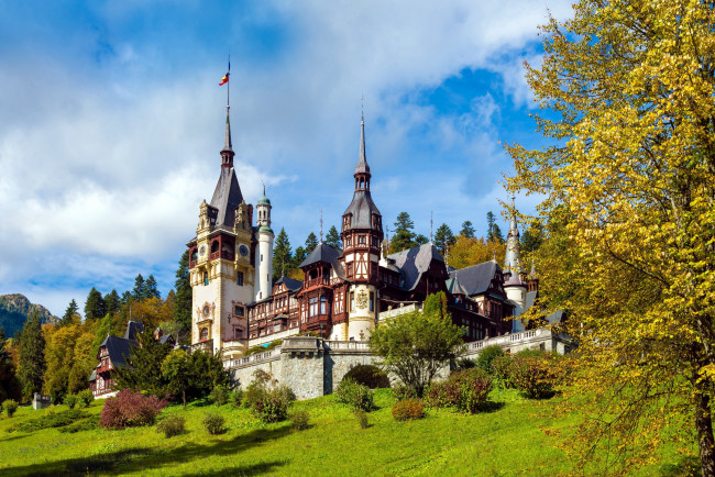 Обои картинки фото peles castle, города, замок пелеш , румыния, peles, castle