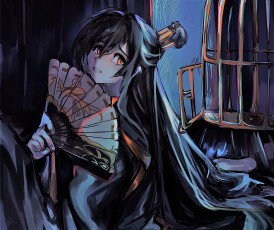 Картинка аниме mo+dao+zu+shi не хуайсан веер клетка