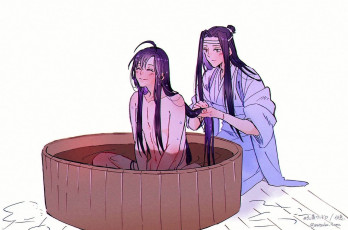 Картинка аниме mo+dao+zu+shi вэй усянь лань ванцзы бочка