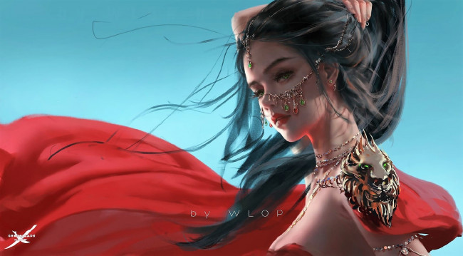 Обои картинки фото фэнтези, _ghost blade ,  призрачный клинок, девушка, украшения