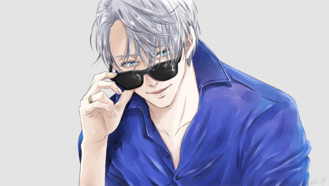 Обои картинки фото аниме, yuri on ice, юрий, на, льду