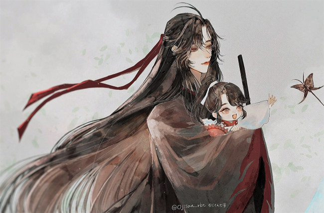 Обои картинки фото аниме, mo dao zu shi, вэй, усянь, ребенок