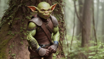 Картинка фэнтези существа нейросети графика нейроарт ai art нейронные сети рисунки нейро искусство гоблин