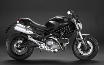 обоя ducati monster 696, мотоциклы, ducati, дукати, черный