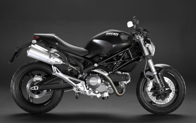 Обои картинки фото ducati monster 696, мотоциклы, ducati, дукати, черный