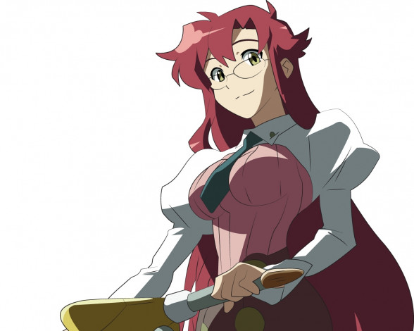 Обои картинки фото аниме, tengen, toppa, gurren, lagann, yoko, littner