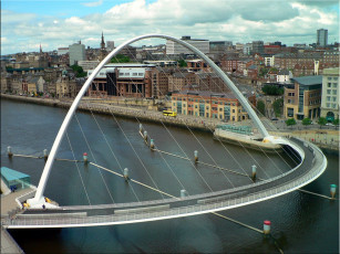Картинка millennium bridge newcastle uк города мосты