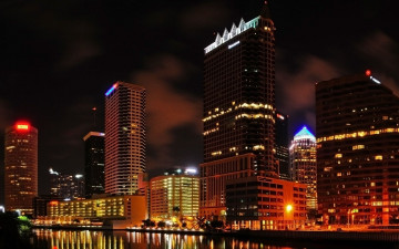 Картинка tampa florida города огни ночного