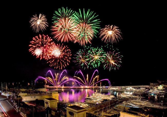 Обои картинки фото монако, разное, салюты, фейерверки