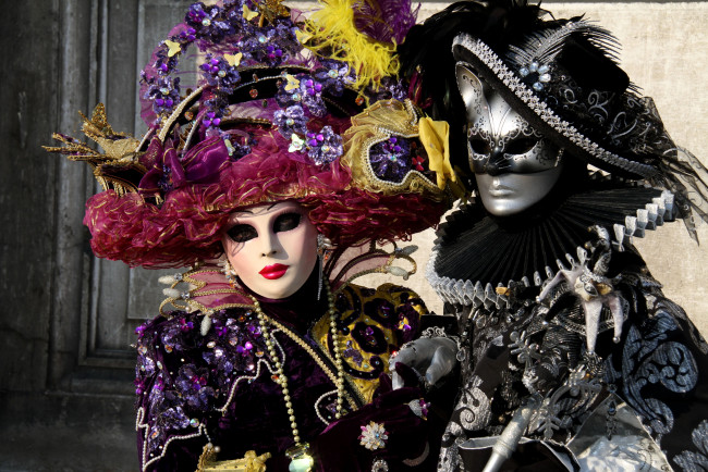 Обои картинки фото разное, маски, карнавальные, костюмы, венеция, карнавал