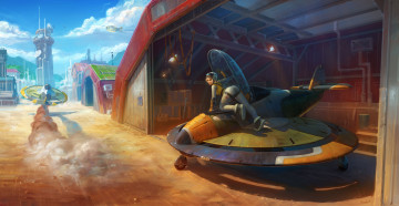 Картинка фэнтези девушки пилот звездолёт real-sonkes