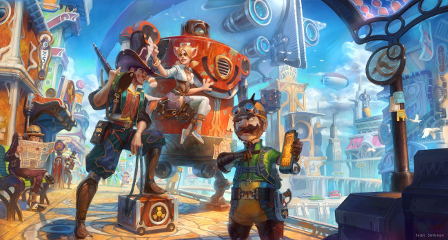 Обои картинки фото фэнтези, люди, робот, наёмники, real-sonkes